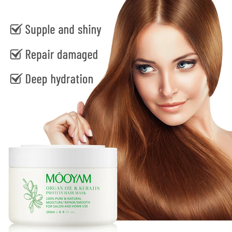 Private Label Nutrition Smoothing Hair Care Treatment Mask Moisturizing Repairing Protein Argan Oil Keratin Hair Mask