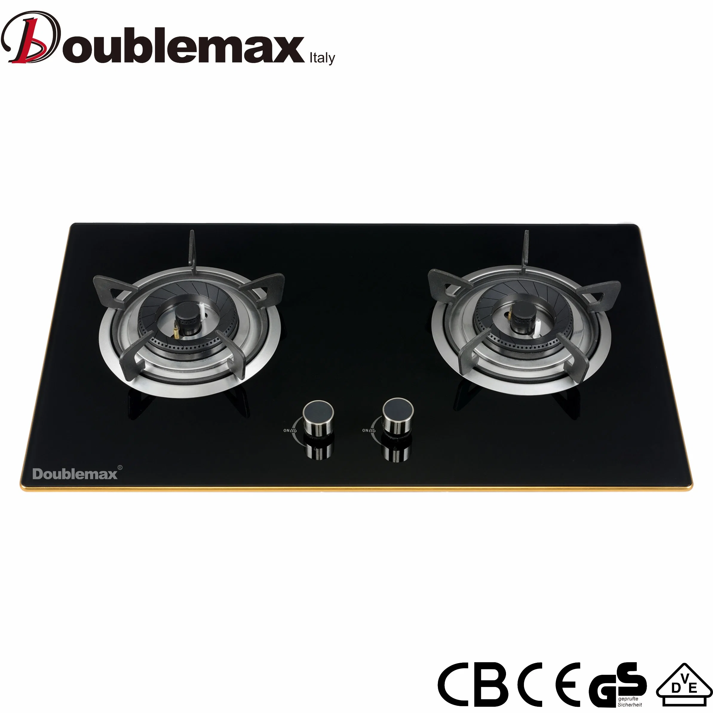 Free Standing Tempered Glass 2 Burner Gas Cooker Stove Range