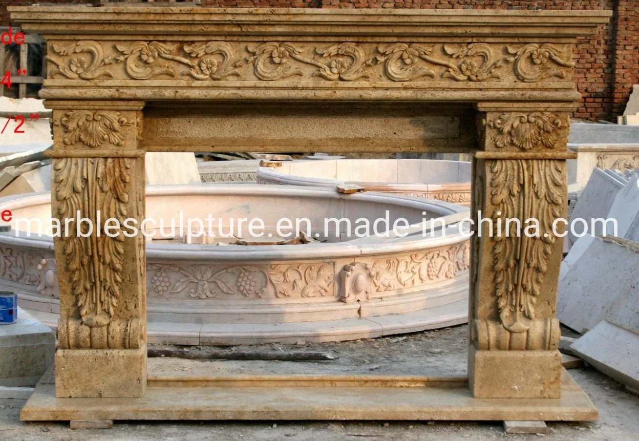 Antique Classic Marble Stone Fireplace Home Decoration (SYMF-197)