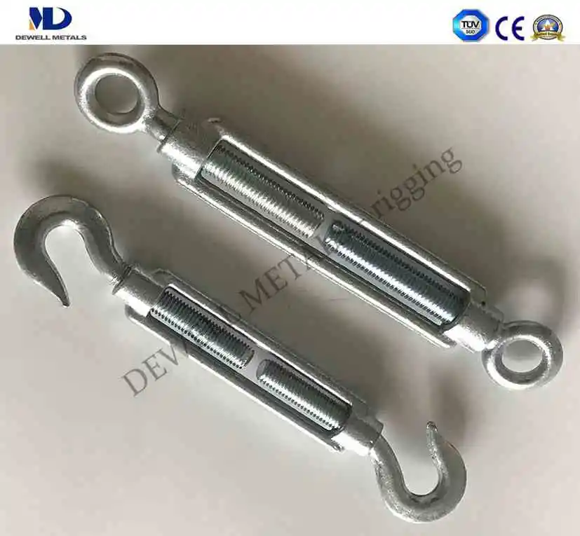 Galv. Drop Forged Carbon Steel DIN1480 Turnbuckles with Hook and Hook