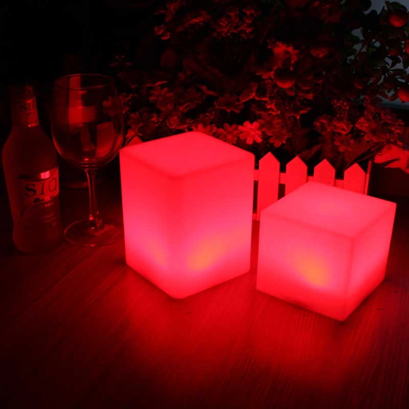 LED Home Beleuchtung System Bar Möbel Kunststoff Small Cube LED Nachttischlampe mit Akku