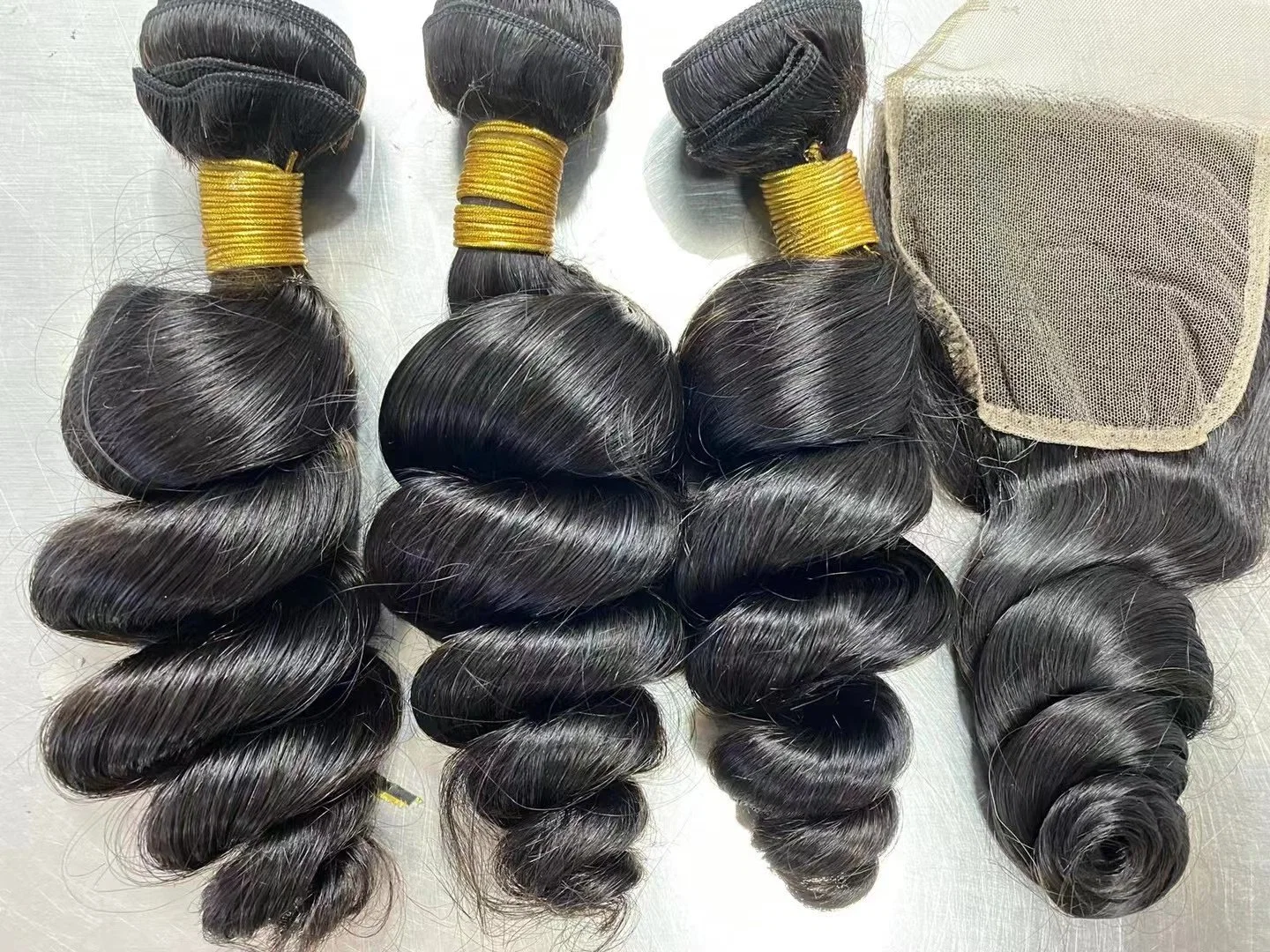 Mayorista de fábrica materias Remy Cabello Humano Brasil baratos paquetes de Extensiones de Cabello