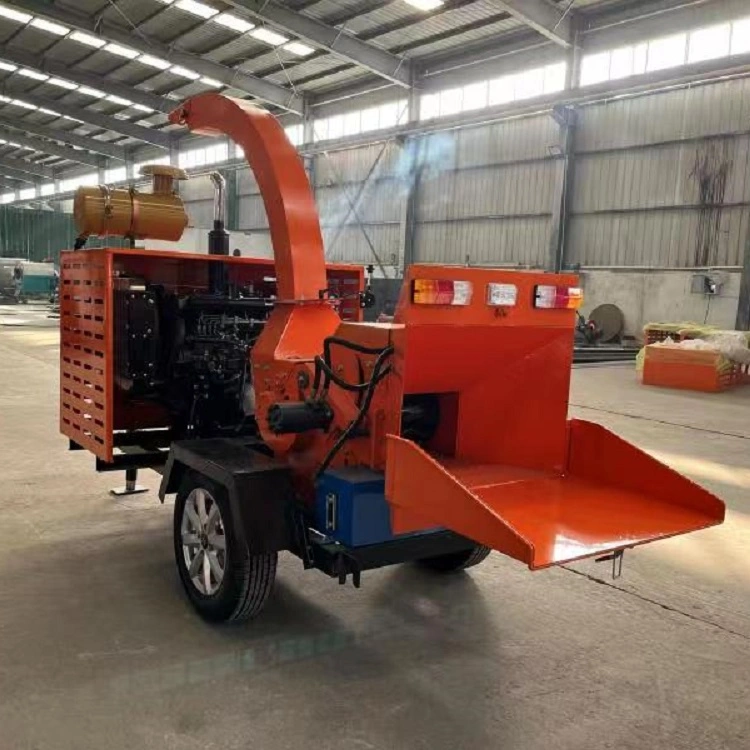 Factory Supply Commercial Heavy Duty Large 102HP Engine Drum Branch Crusher Organic Fertilizer Diesel Wood Chipper Shredder