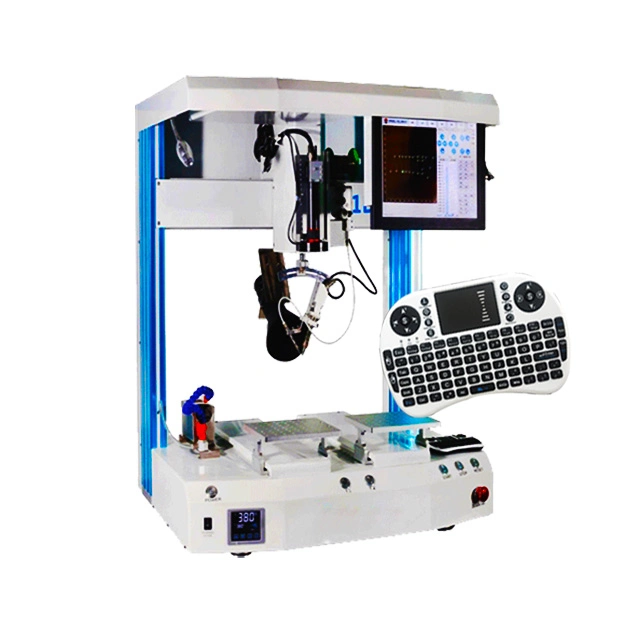 2 Head Two Tips Automatic Soldering Machine 5 Axis Soldering Robot Customized