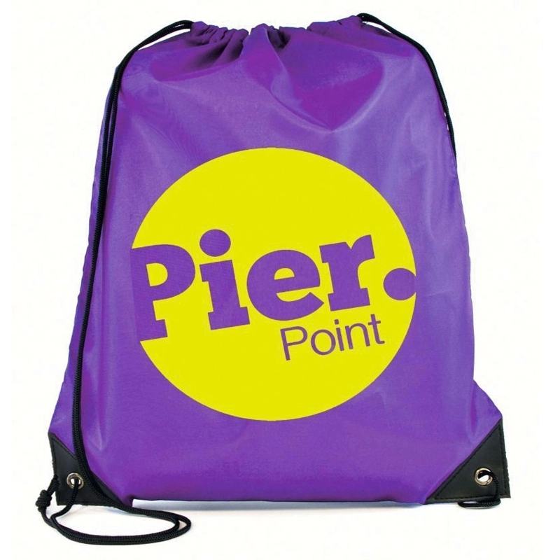 Promotional Cheapest 210d Drawstring Bag with Customized Logo