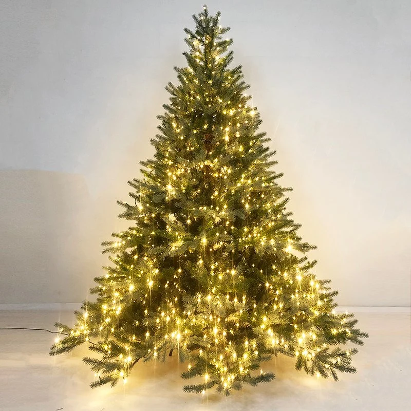 Flocking Christmas Tree with Lights New Design Home Decoration