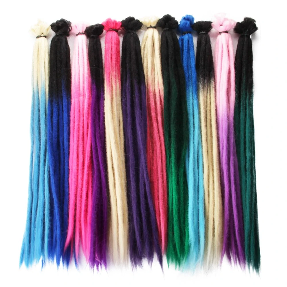 Wholesale Price Ombre Dread Locks Synthetic Crochet Hair 2 Tone Colors Crochet Locs Dreadlocks Hair Extension