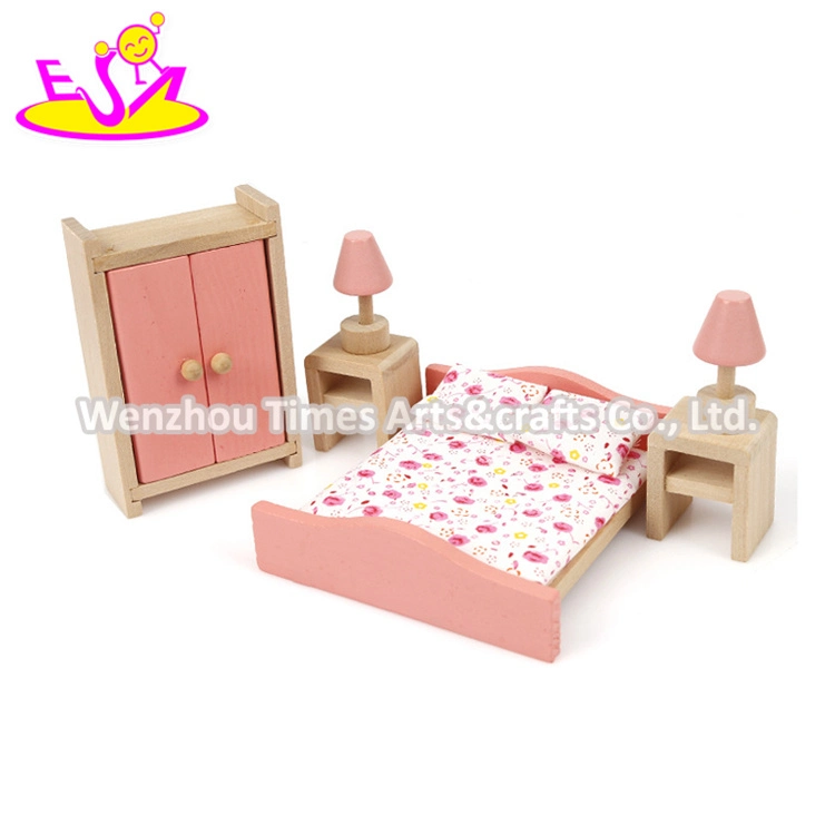 New Hottest Girls Dollhouse Wooden Miniature Dollhouse Furniture Sets for Pretend Play W06b062