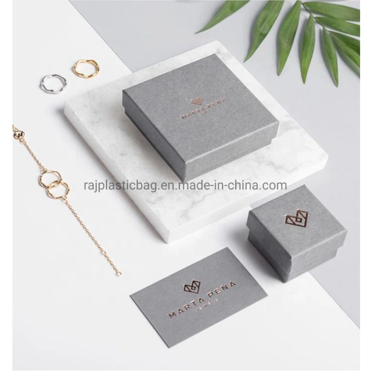 Wholesale Eco Luxury Fancy Custom Rigid Cardboard Hard Paper Necklace Earring Gift Packaging Jewelry Box