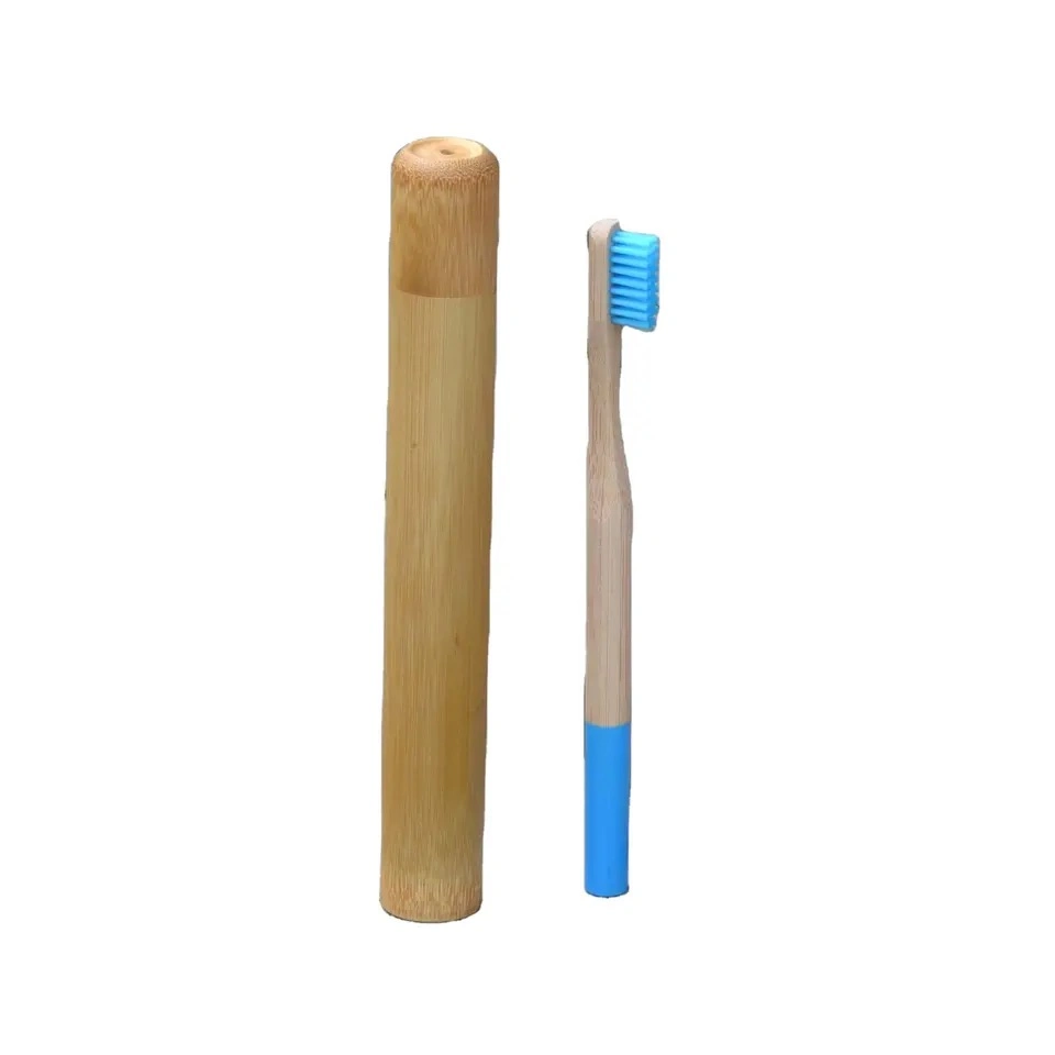 Customized Logo Eco Friendly Travel Disposable Toothbrush Box Holder Wood Bamboo Toothbrushes Tubes