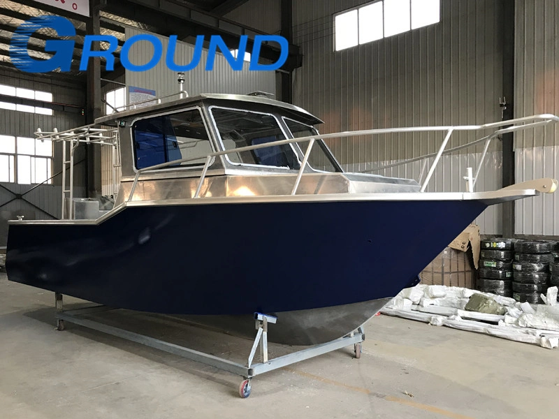 N730 24FT /7.4m Fully Welded Enclosed Cabin Aluminum Alloy Commercial Fishing Boat