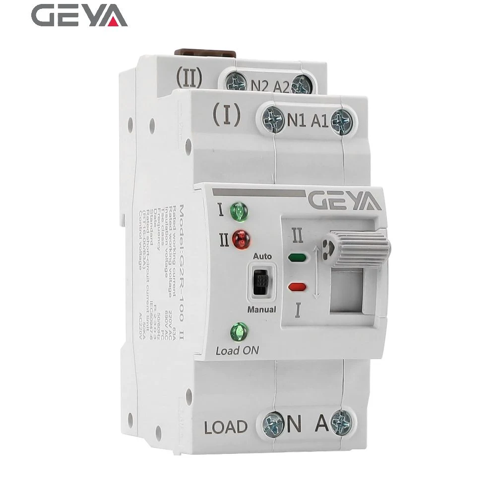 Geya 2p Dual ATS Automatic Transfer Switch Changeover Switches DIN Rail Type