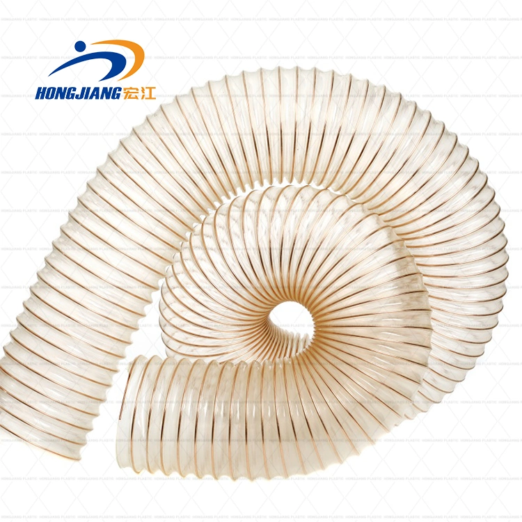 High Temperature PU Flexible Ducting Hose Urethane Hose Polyurethane Pipe PU Duct with Steel Cord