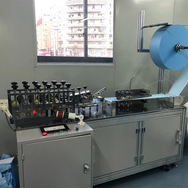 Fully Automatic 3ply Mask Flat Mask Disposable Mask Making Machine with Servo Motor Ear Loop Welding