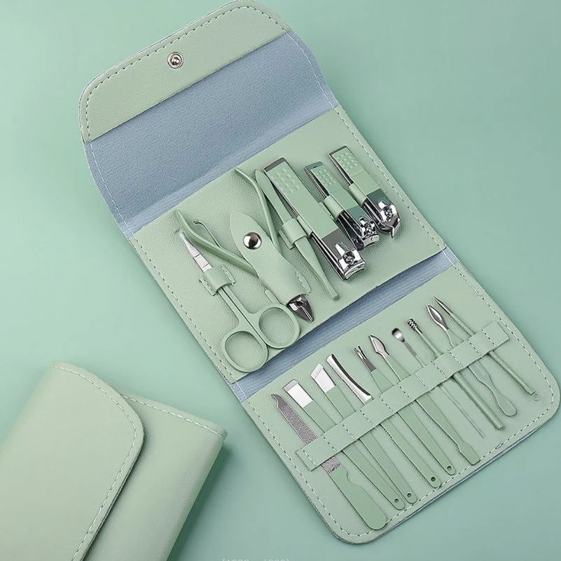 Juego de manicura multifunción Pedicure Archivo de uñas, pinza, cortador de cutículas, cepillos de maquillaje Mini Manicure Set