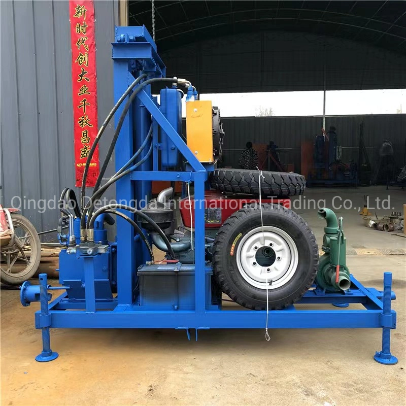 150m Portable 22HP Diesel Engine Hydraulic Water Well Drilling Rig