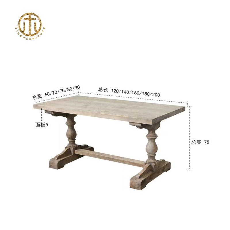 Wholesale/Supplierr Dining Table Set Customized European Classic Solid Wood Furniture