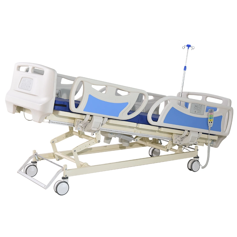 Multi-Function ABS Electric Folding Adjustable ICU Hospital Care Bed with CPR