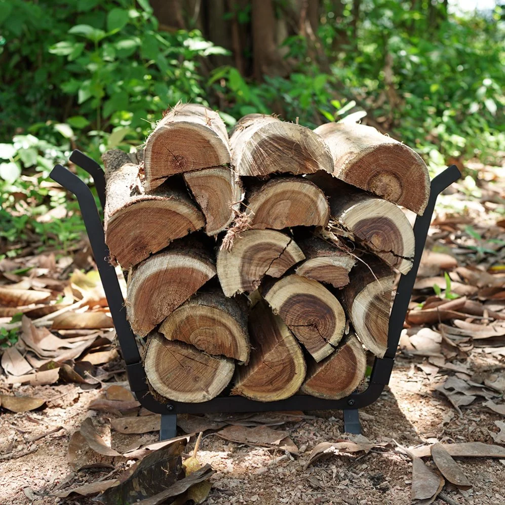 Herramientas para chimeneas Leña gradillas apilables almacenamiento de madera interior Registro de espera Parrilla de leña