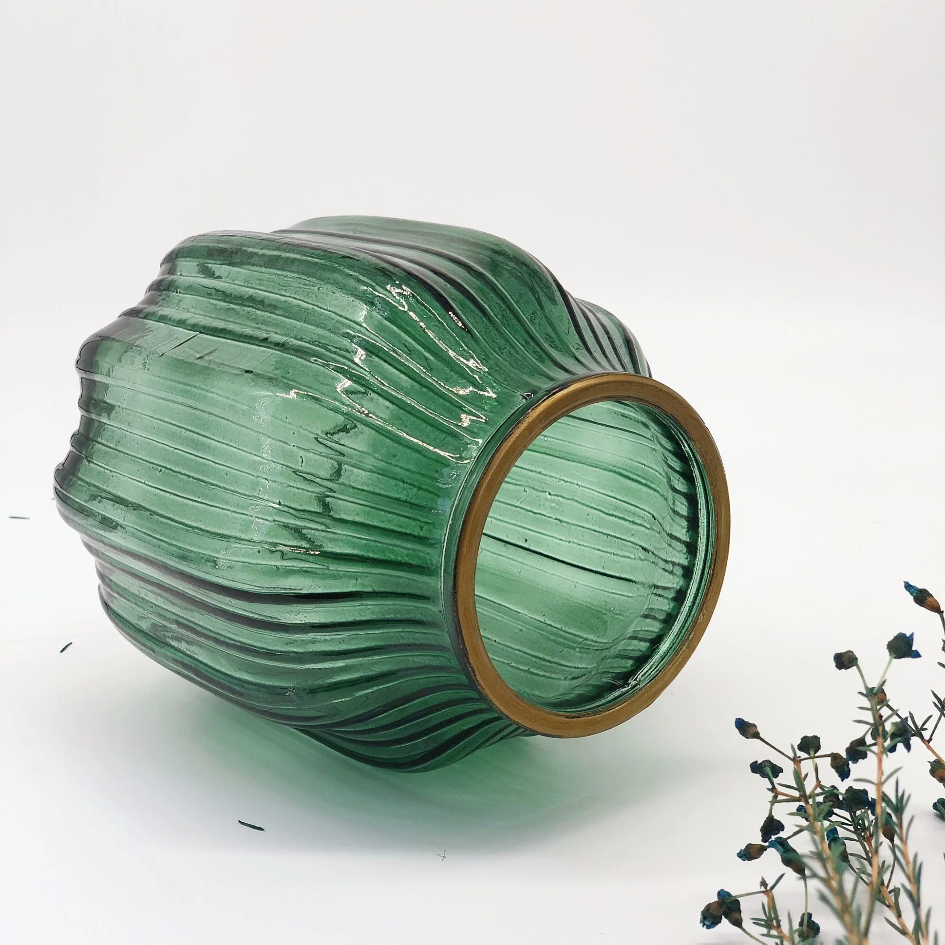 Décoration d'accueil populaire Vase en verre coloré sur la vente