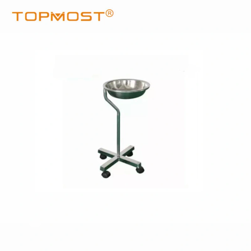 Stainless Steel Adjustable Medical Mayo Table Operation Tray Trolley for Hospital