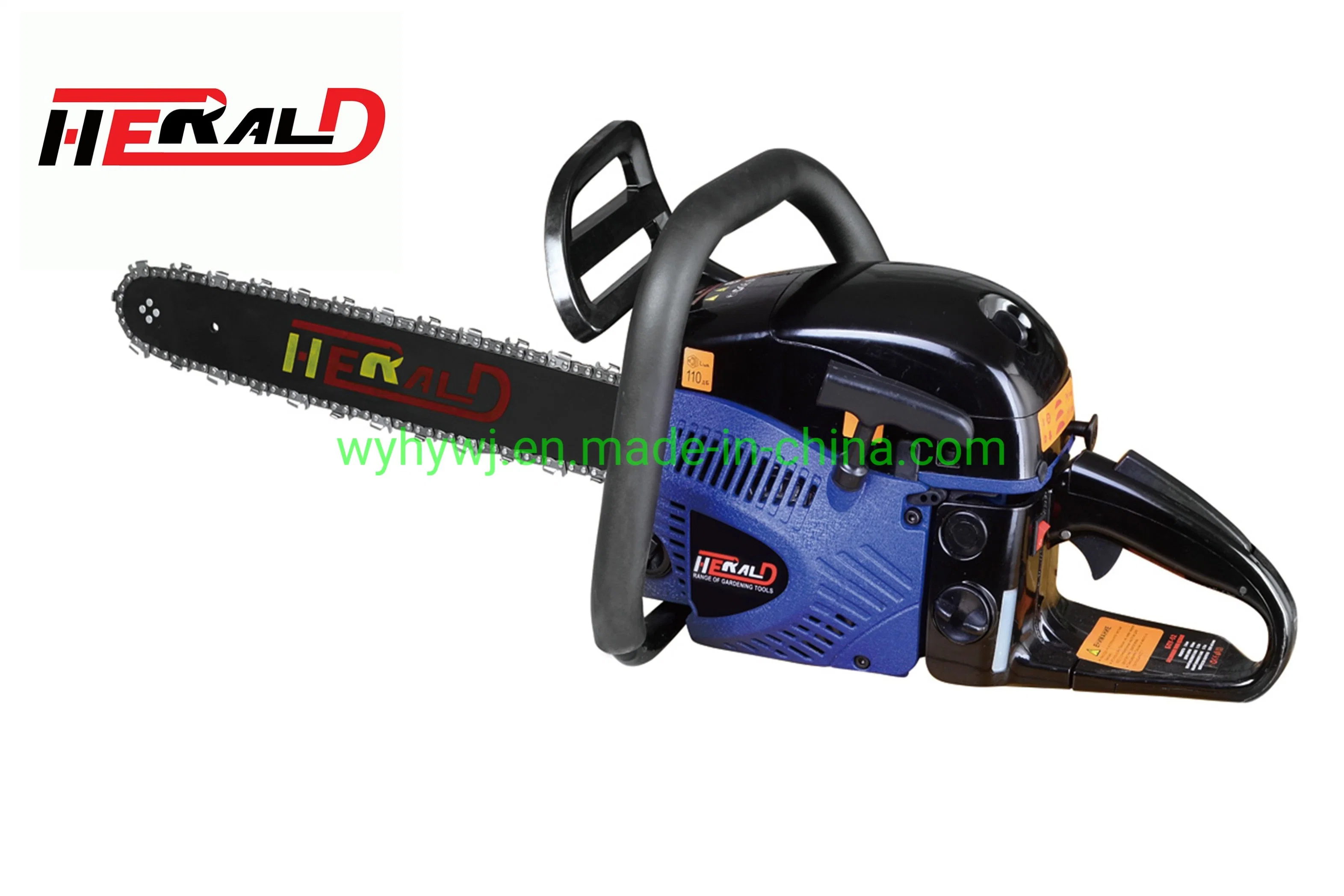 Famous High Quality Economy Alu. Start Gasoline Chain Saw Hy-58f 52cc/20'' Hot Seller Strong Power OEM Petrol Saw Cutting Wood/Tree Garden Tool