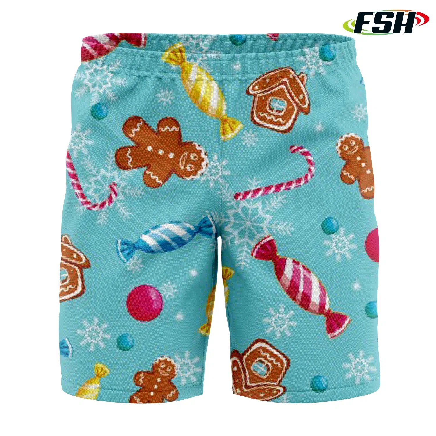 Short de surf d'entraînement de sport de Noël en polyester de plage de haute qualité Pantalon personnalisé