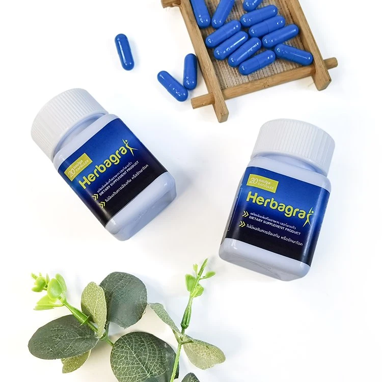 Les pilules à base de plantes mâle bleu de l'amélioration de longue durée STAMINA Hommes Sexe Capsules d'alimentation