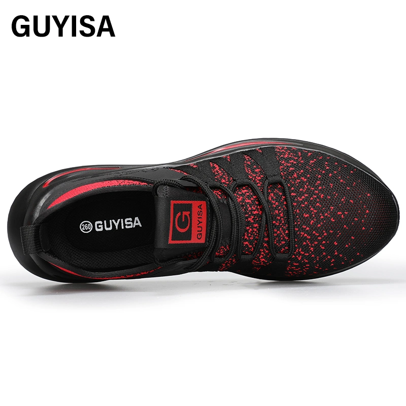 Guyisa новый стиль Легкий воздухонепроницаемый дезодорант специальную обувь летнего мужчины в спортивный мужской работы защитная обувь