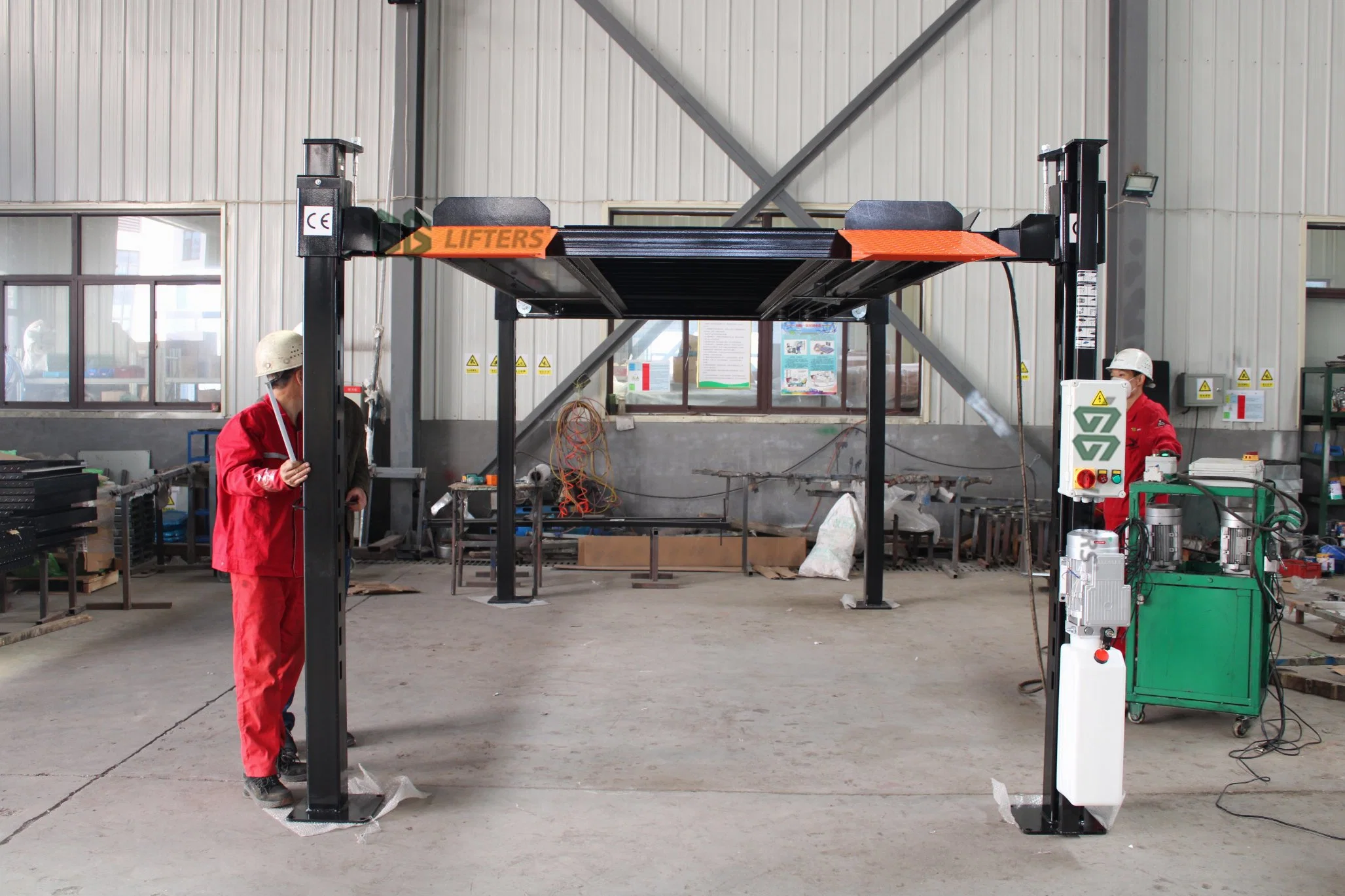 Four post car parking lift Equipment for 4t/5t lifting 2000mm high