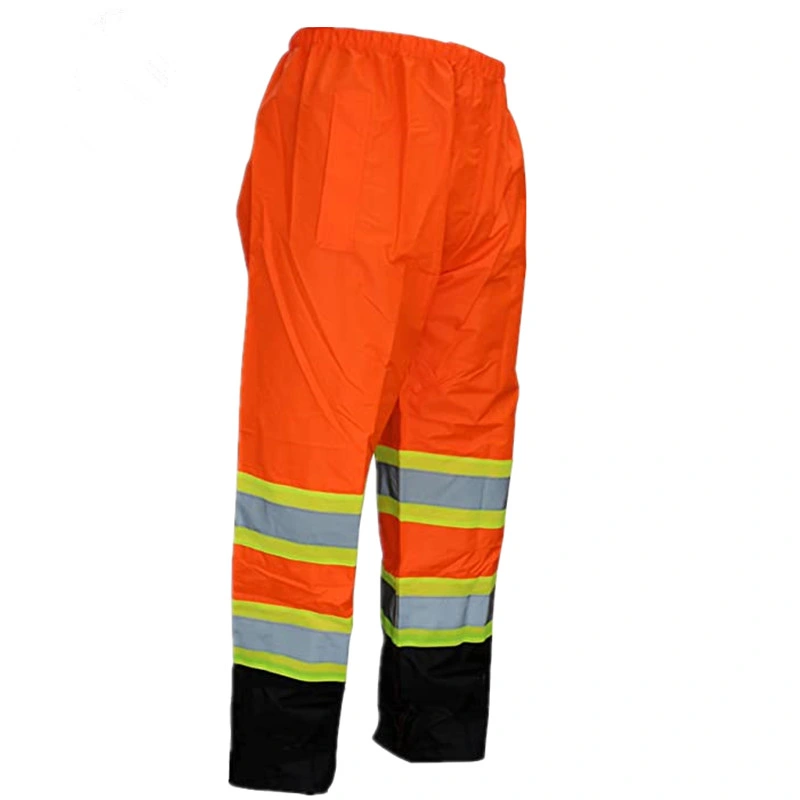 Custom Waterproof Hi Viz Safety Reflective Jacket Waterproof Motorcyclist Raincoat Set