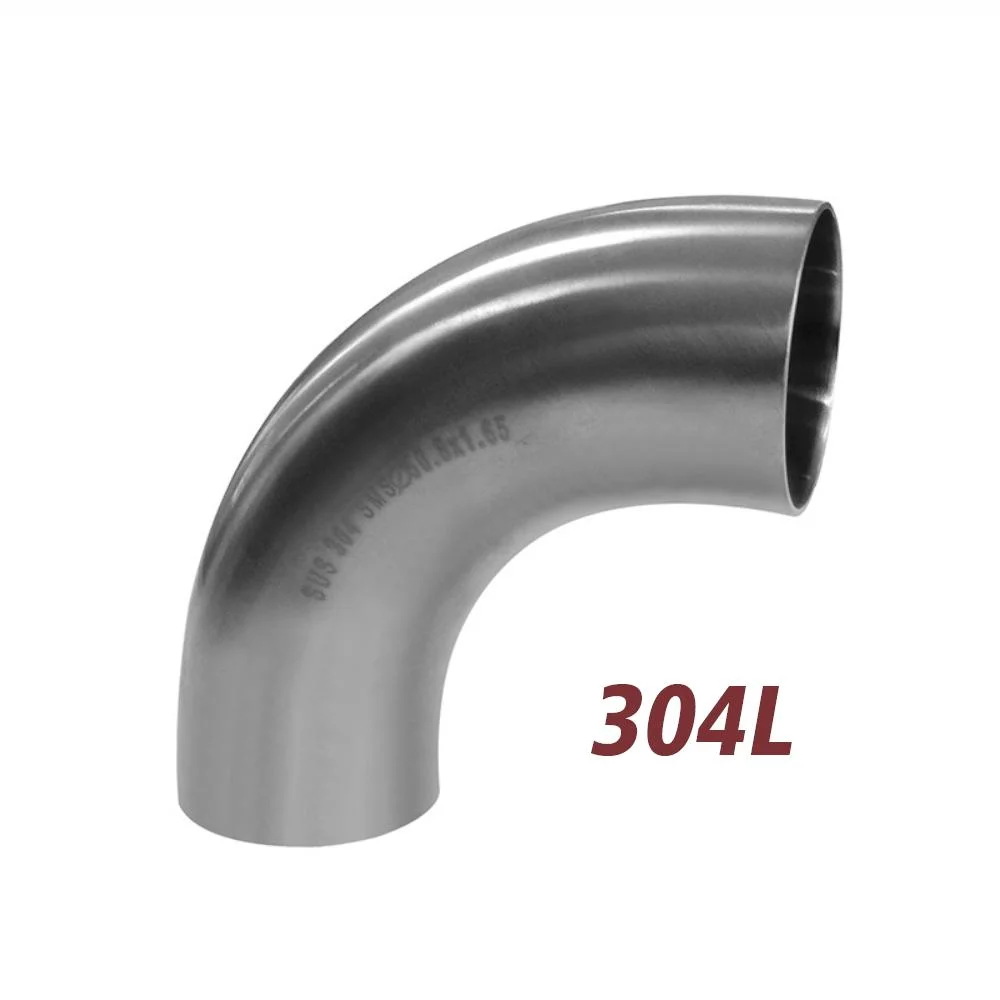 304 Stainless Steel Grade 90 Degree Deg Welding Bend Elbow Connector 3A DIN SMS ISO Ds Elbow Pipe Fittings