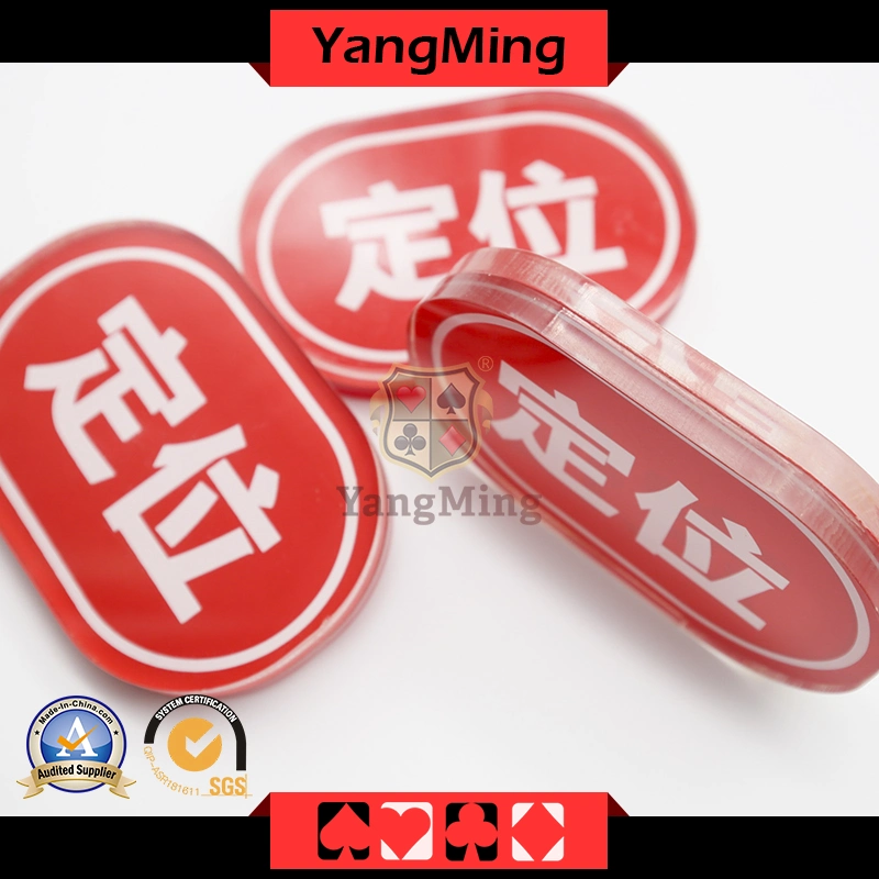 Factory Design Custom Acrylic Dealer Button Niuniu Gambling Poker Table Discard Holder