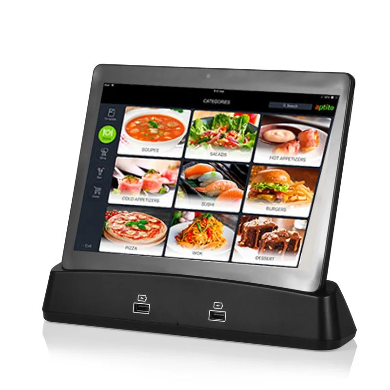 Soporte de carga inalámbrica para Restaurante Servicios de Hotel de 10 pulgadas Android Tablet PC