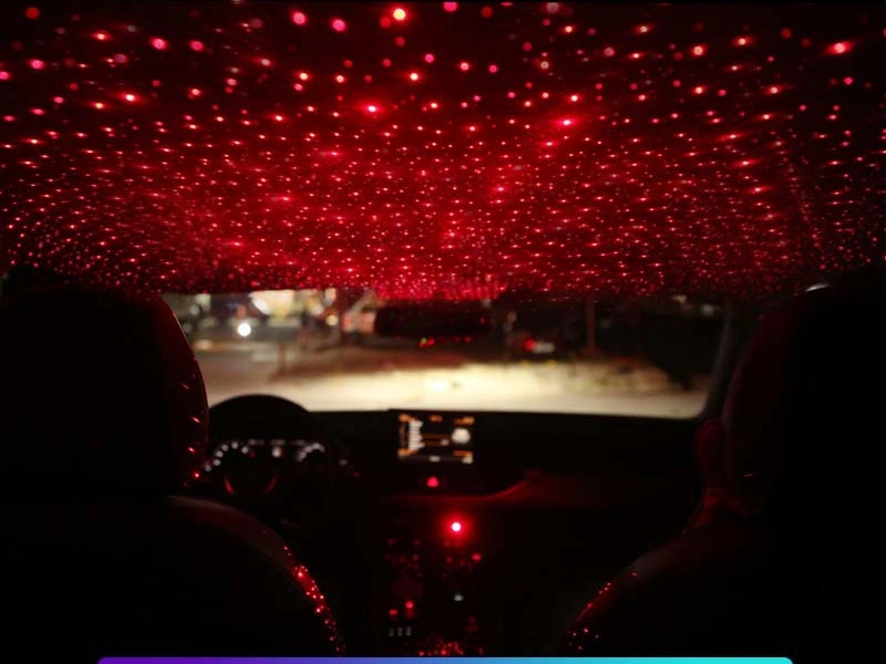 LED USB coche starry sky decoración interior de la luz de techo techo de la luz de estrellas