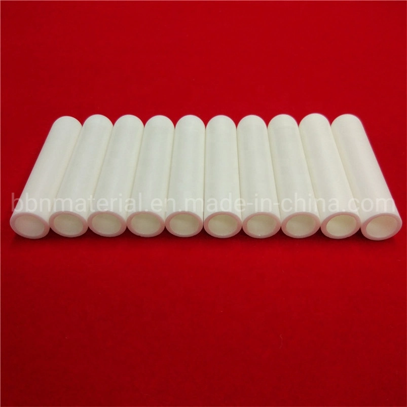 Industrial Custom Size Yttria Stabilized Heat Resistant Zro2 Pipe Zirconium Oxide Ceramic Sleeve with One End Closed