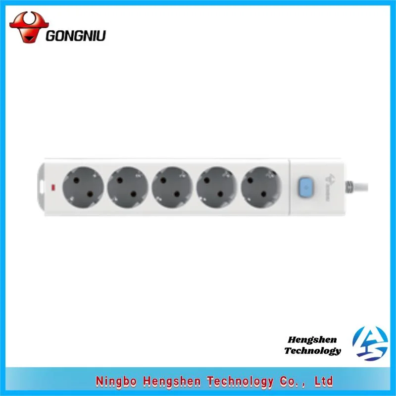 Nuevo diseño de la energía de expansión USB de conector hembra estándar europeo de 3 vías Toma Euro Power Strip con cargador USB 2