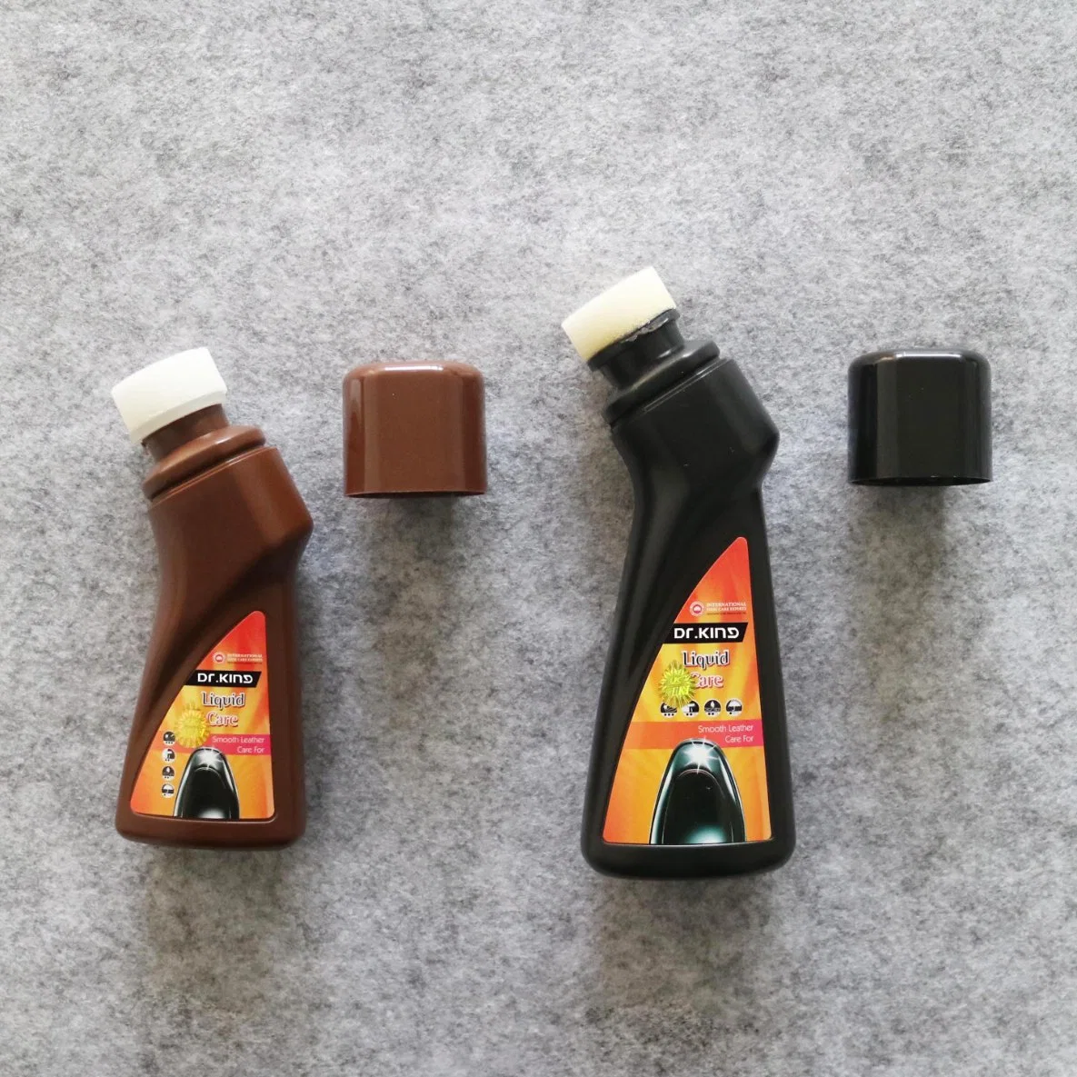 50ml and 75ml Waterproof Shining Shoe Care Brown Color Liquid Shoe Polish