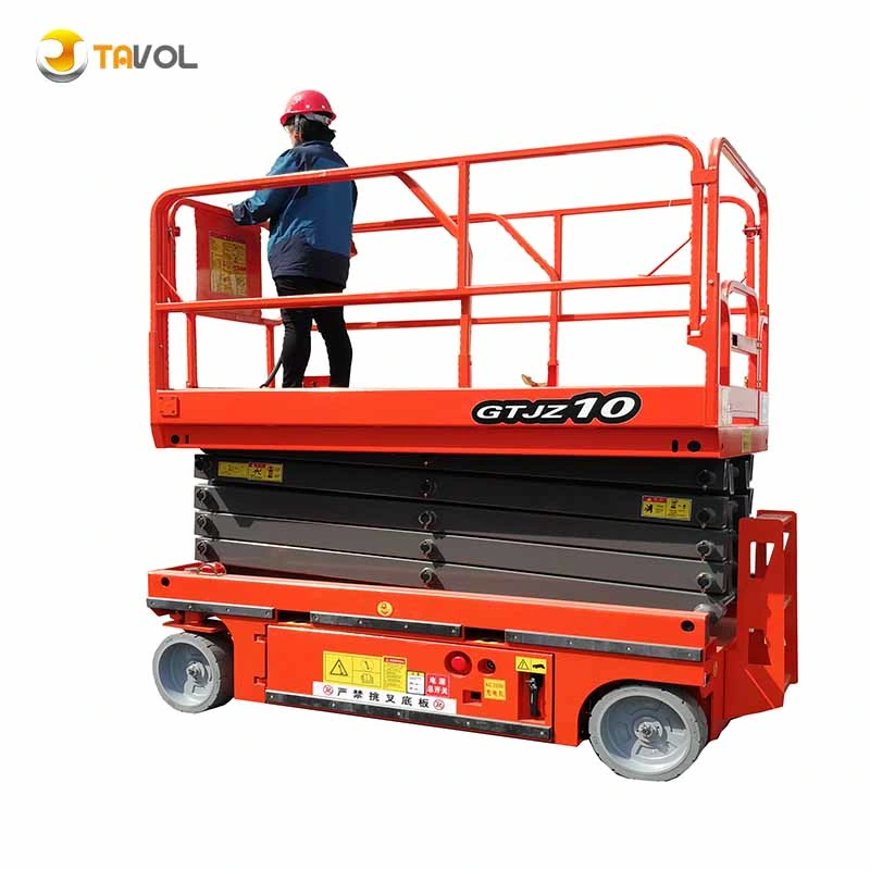 4m 6m 8m 10m 12m 14m Hydraulic Lifting Table Battery Powered Self Propelled Electric Scissor Lift