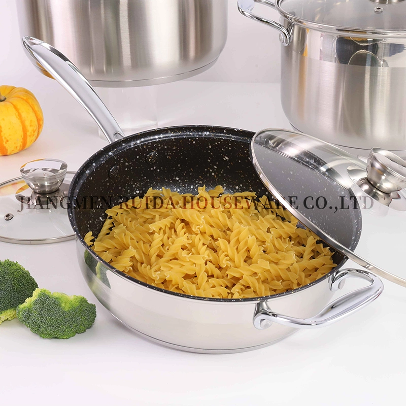 Custom OEM 10PCS Mirror Satin Stainless Steel Cookware