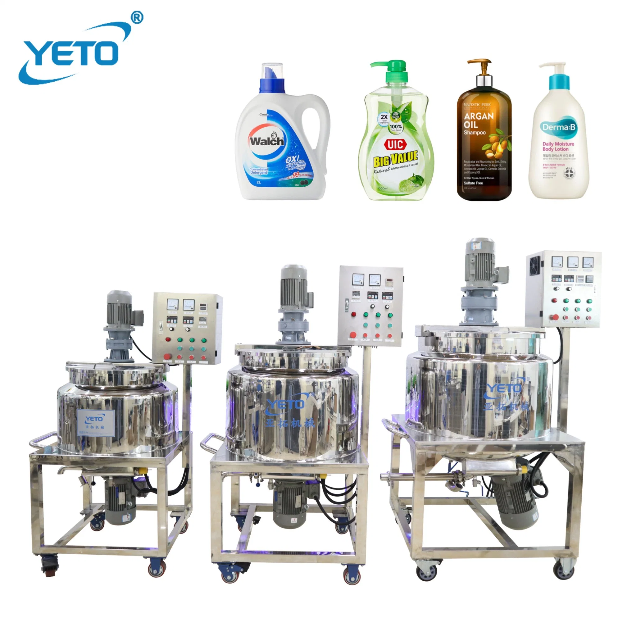 Yeto Cosmetic Making Equipment 50L Homogenizer Mixer Tank