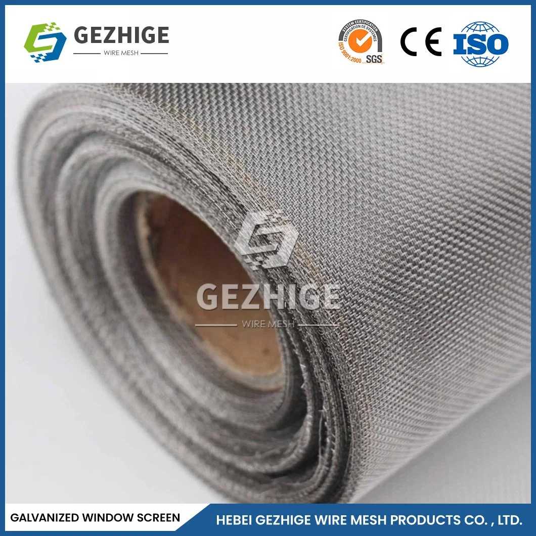 Gezhige Custom Magnetic Window Mesh Großhändler Verzinkter Edelstahl Sicherheit Fensterschirm China Korrosionsbeständigkeit Verzinkter Eisendraht Fensterschirm