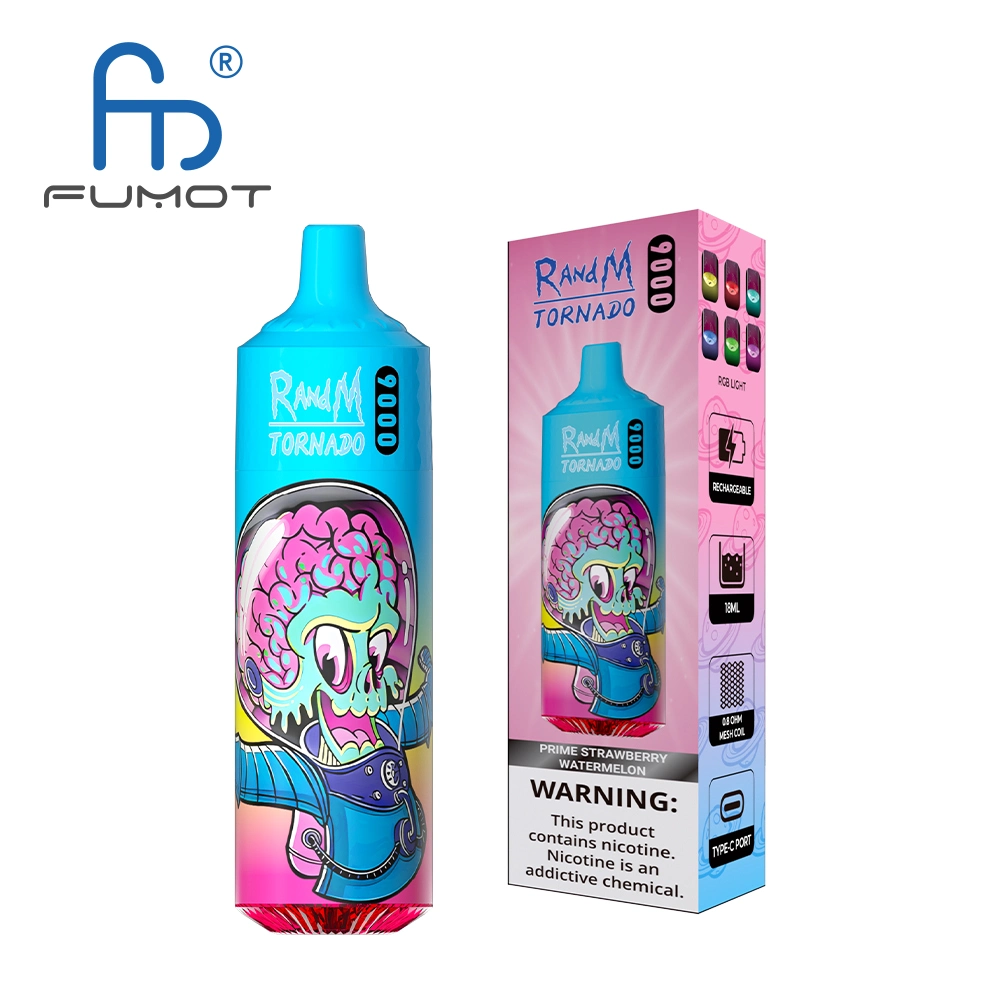 Venda superior Randm Tornado Puffs 9000 18ml suco Vape Vape Perfeição Vape descartáveis e caneta Vape Cigarro borlas para 9000