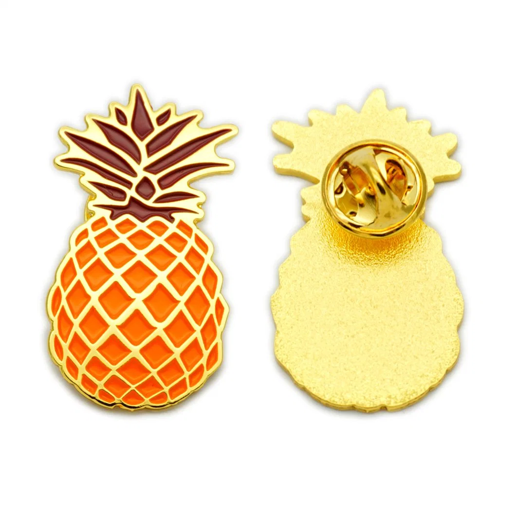 BSCI Factory Wholesale No Minimum Fashion Cartoon Fruit Animal Metal Badge Custom Enamel Lapel Pin (A2101001)