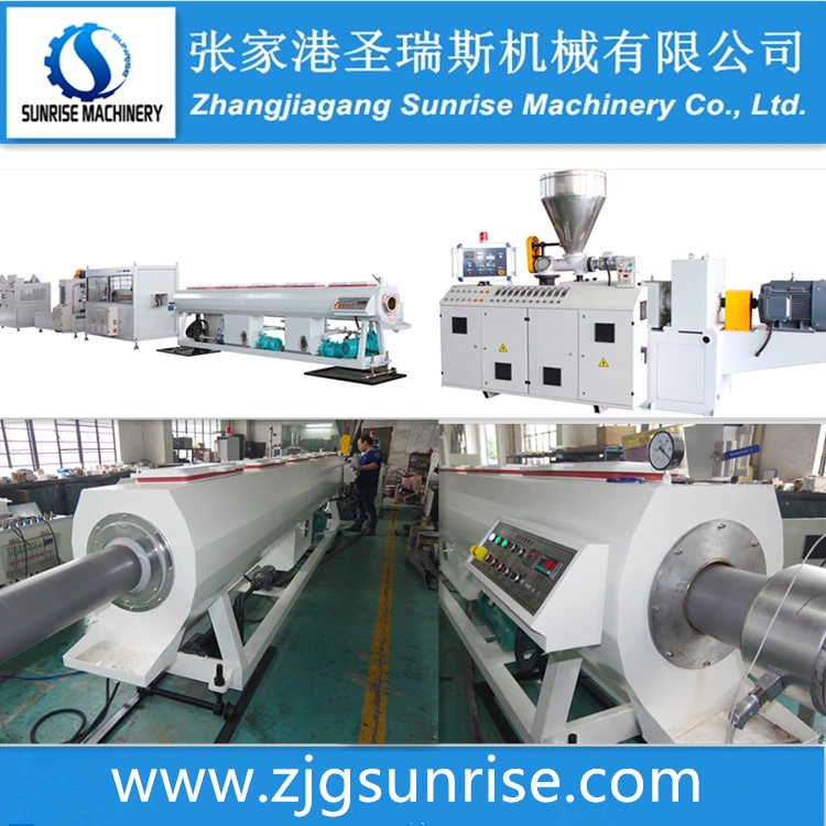 PVC Pipe Making Machines / Water Supply Drainage Pipe Conduit Pipe / Plastic Pipe Extrusion Line