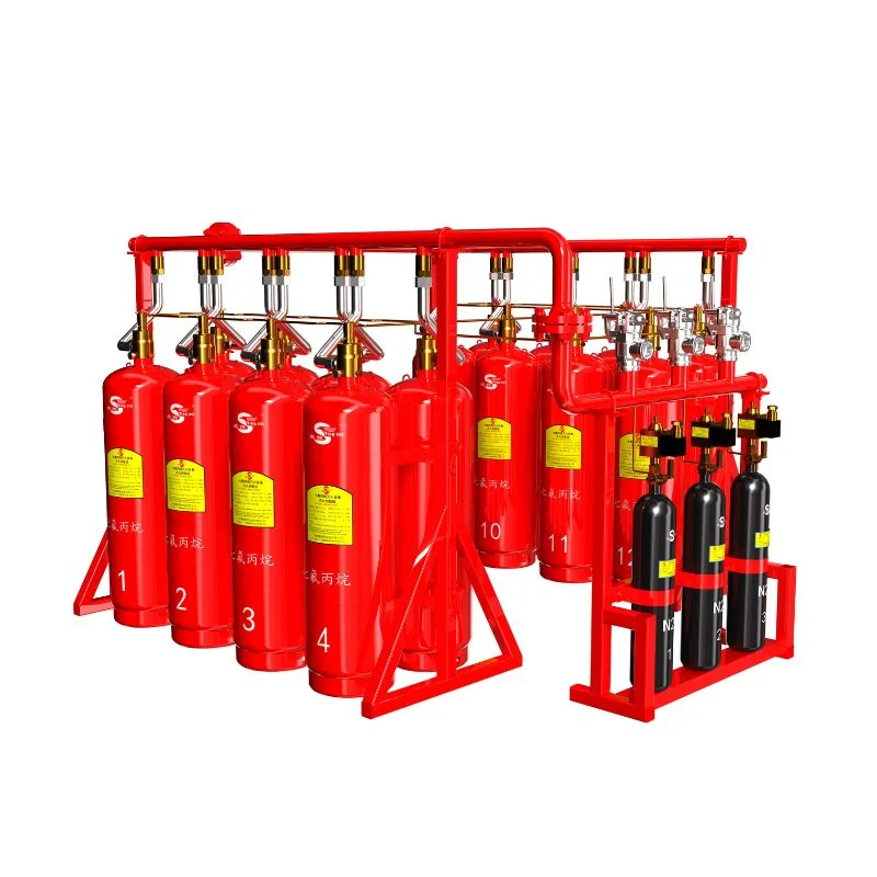 4.2MPa 120L Red FM-200 FM Fire Suppression Systems for Fire Fighting Equipment