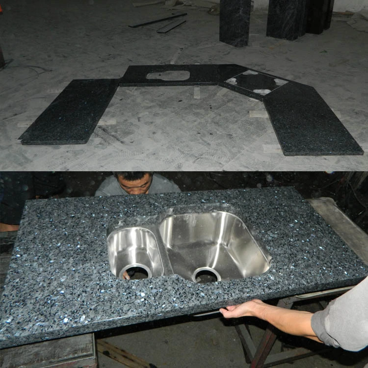 Factory Price Customize White/Black/Grey/Yellow/Blue/Brown Granite Stone Kitchen Tops and Work Countertops