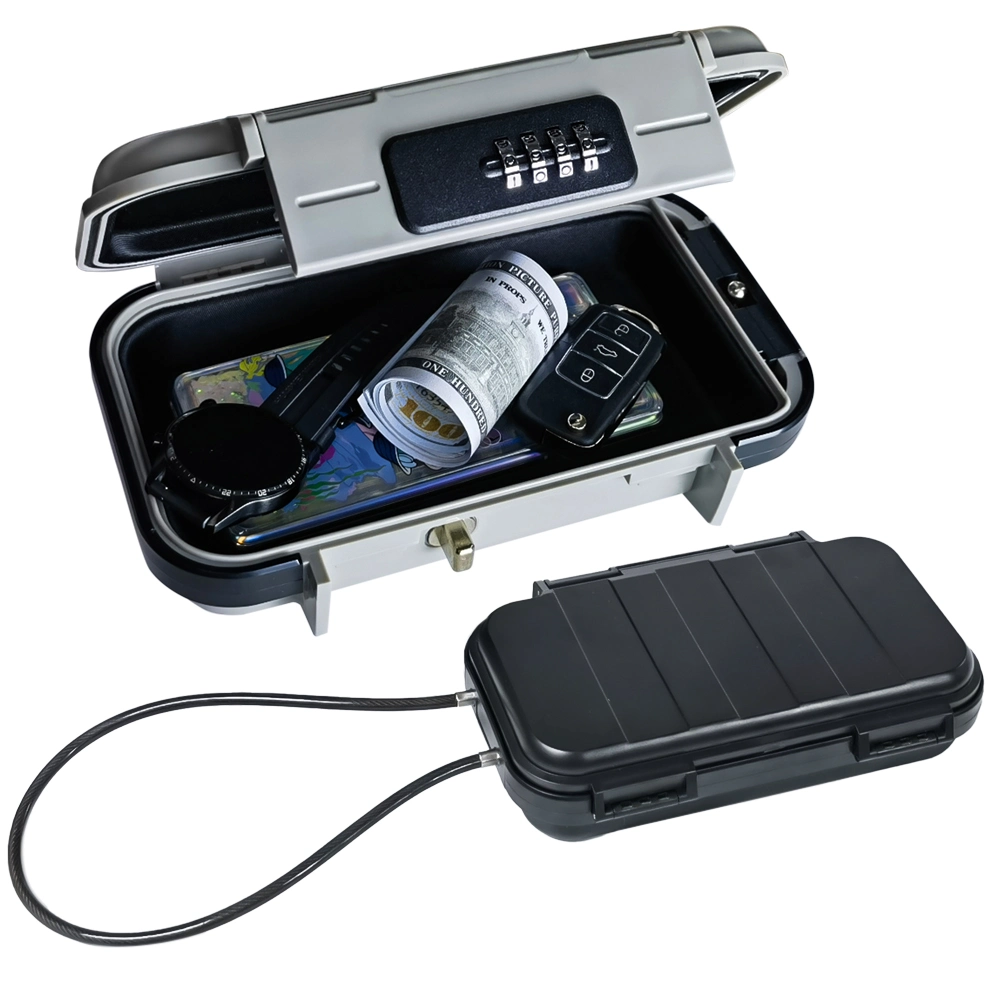 صندوق قفل أمان شخصي مقاوم للمياه جراب محمول ABS تأمين الأشياء الثمينة حقيبة التخزين