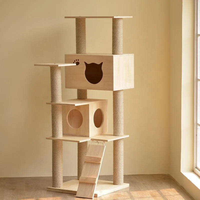 Condo Cat Tree Mobiliário Pet Tower Subir Scratcher Jogar House