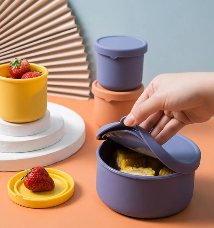 Organisateur Boîtes à repas en silicone pliable Bento Lunch Box pour enfants